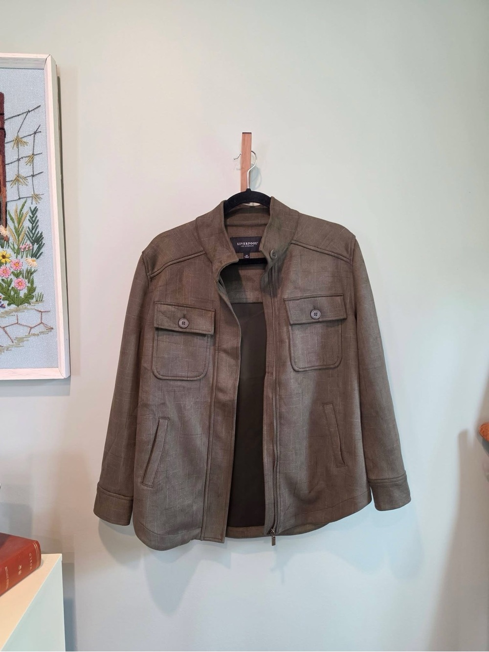Liverpool Olive Green Military-Style Field Jacket